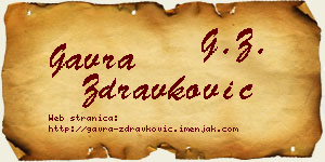 Gavra Zdravković vizit kartica